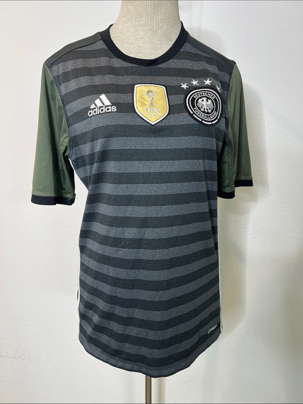 adidas Men’s Gray & Olive Germany Soccer Jersey